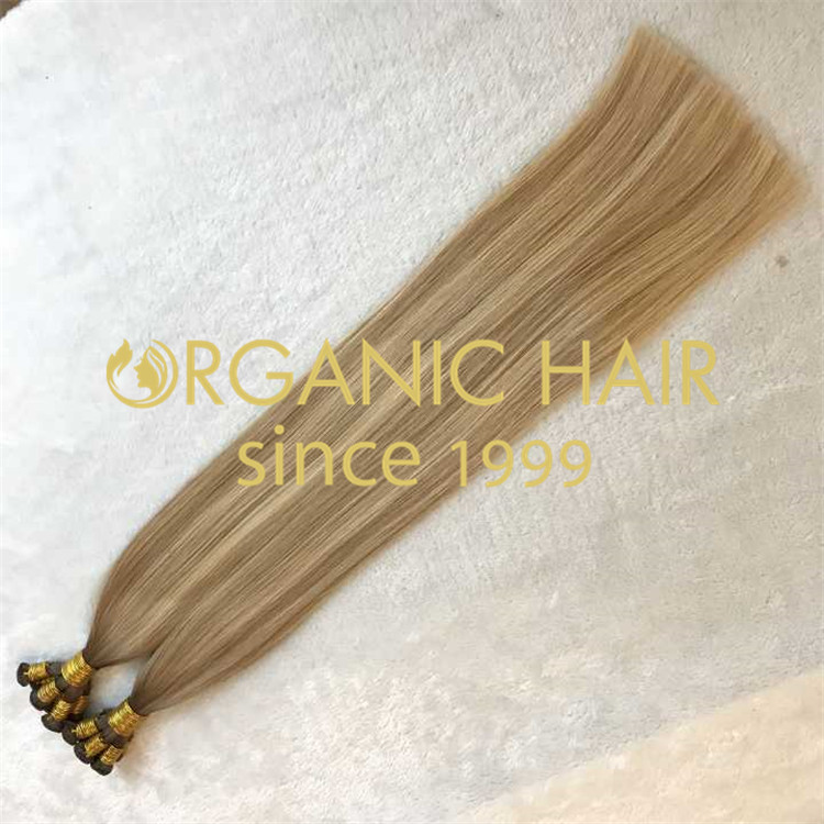 Ombre color Hand tied weft,small and thin knot H91